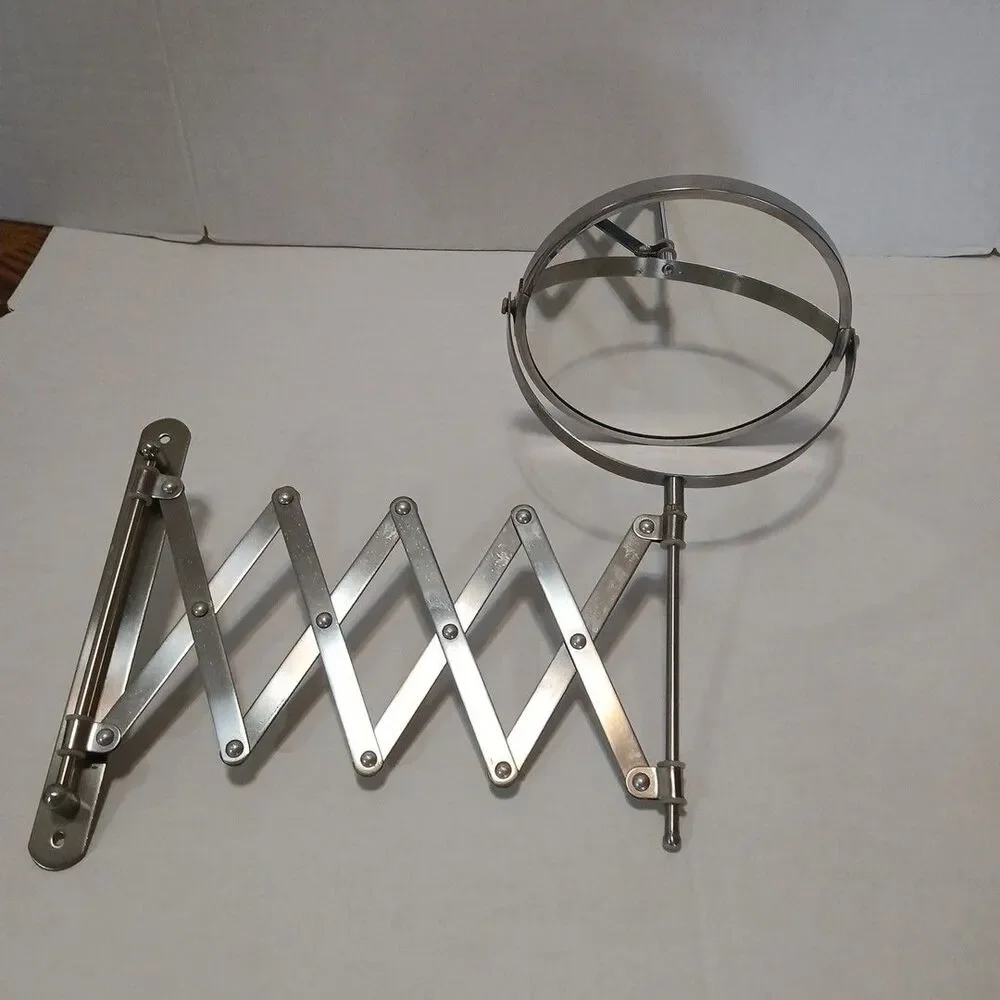 VTG Stainless Steel Accordion Style 2-sided Mirror Expands To 22
